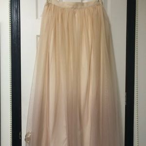 Beautiful ombré pink tulle maxi skirt
